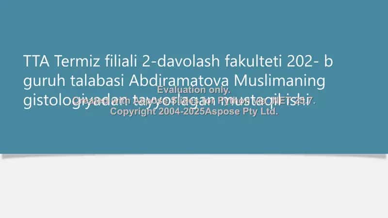 Hazm sistemasi haqida umumiy tushuncha