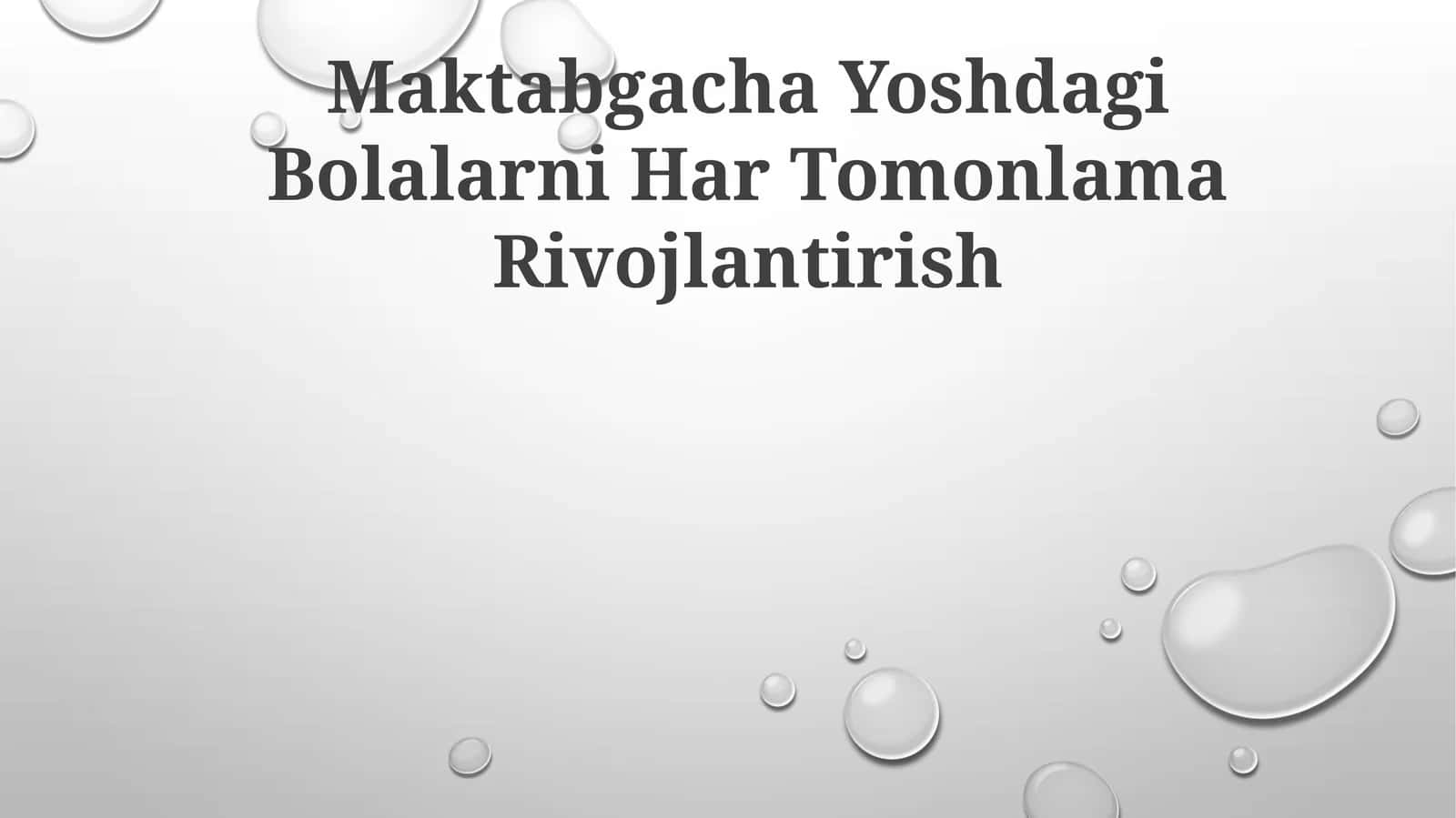 Erta bolalik davridagi kognitiv rivojlanish
