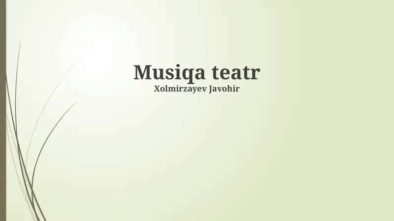 Musiqa teatr