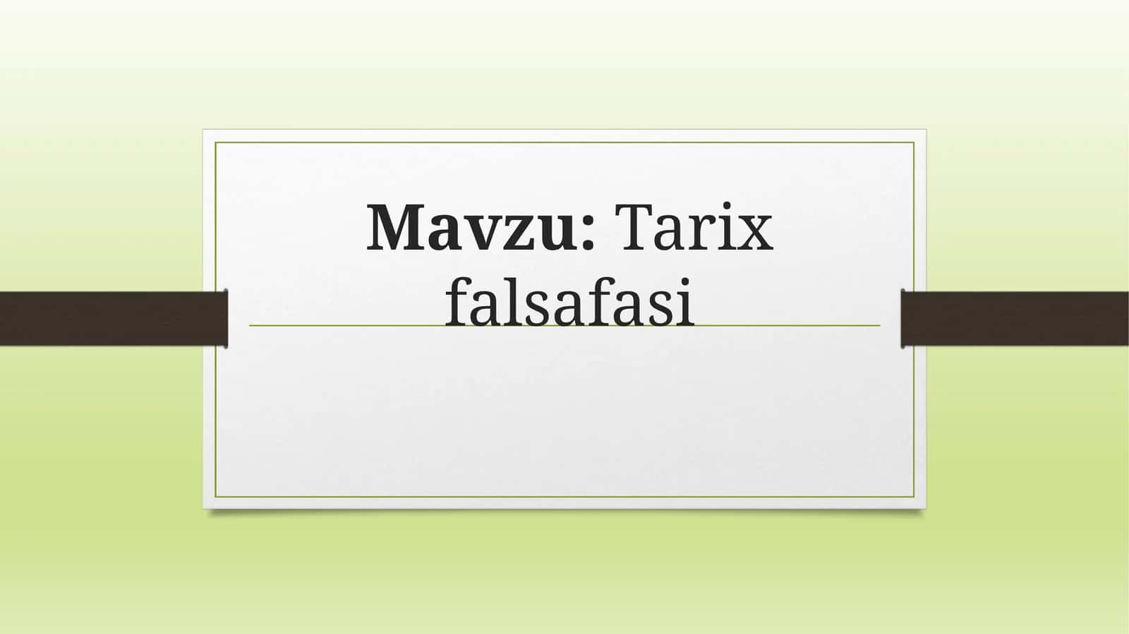 Tarixfalsafasi