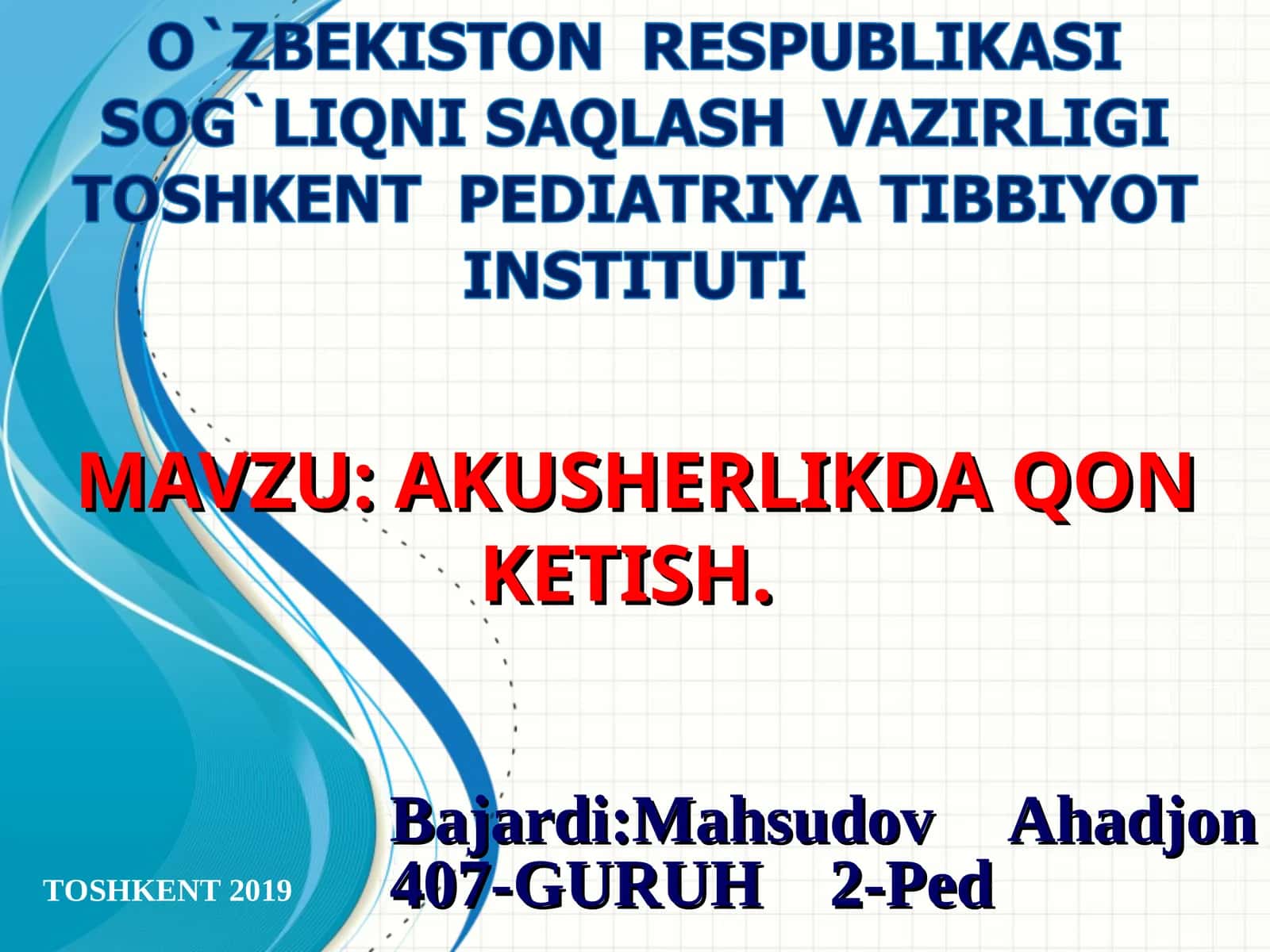 AKUSHERLIKDA QON KETISH