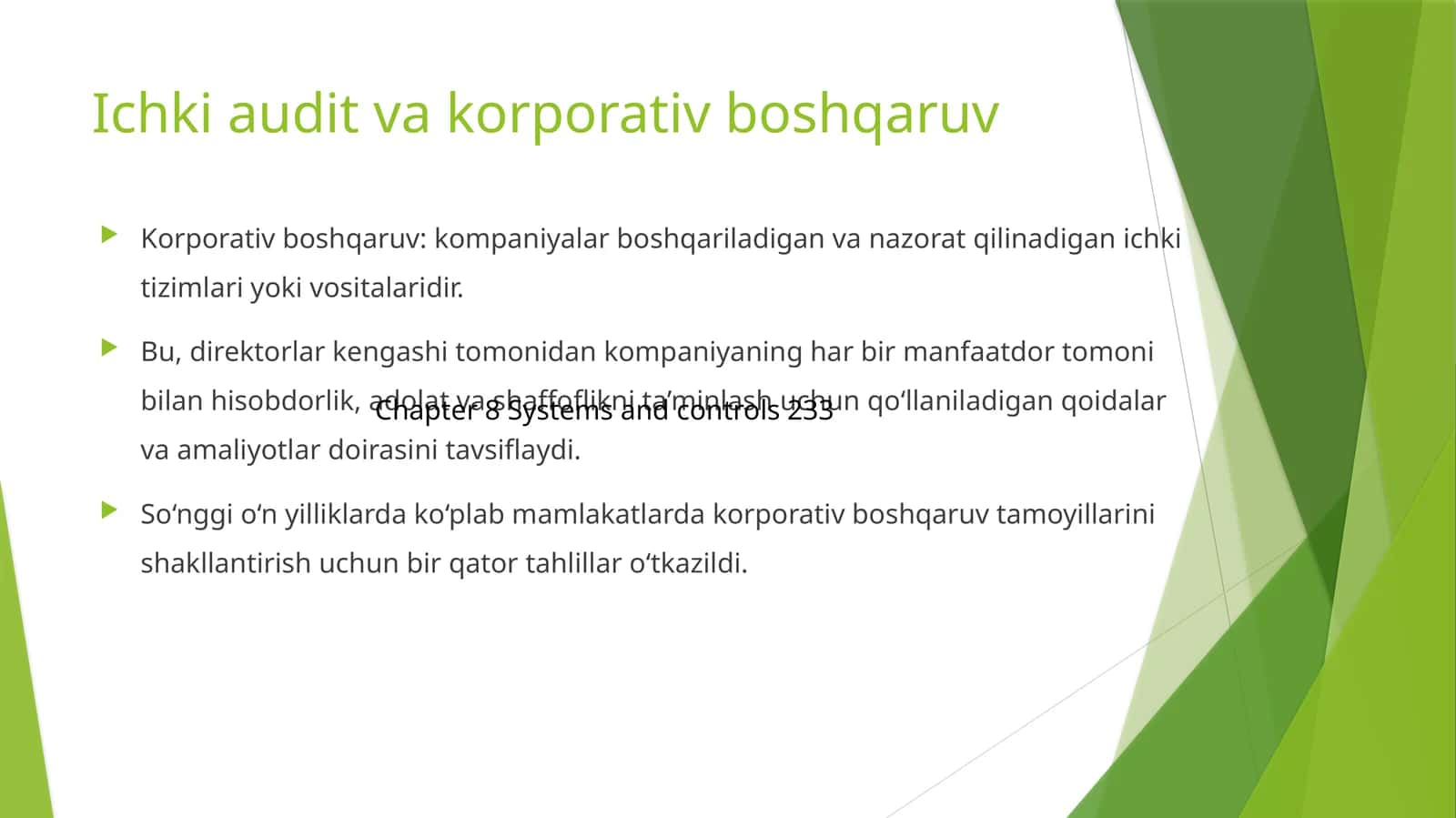 Ichki audit va korporativ boshqaruv