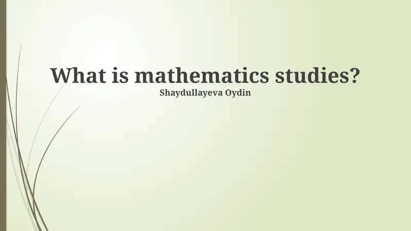 Matematika O'qish