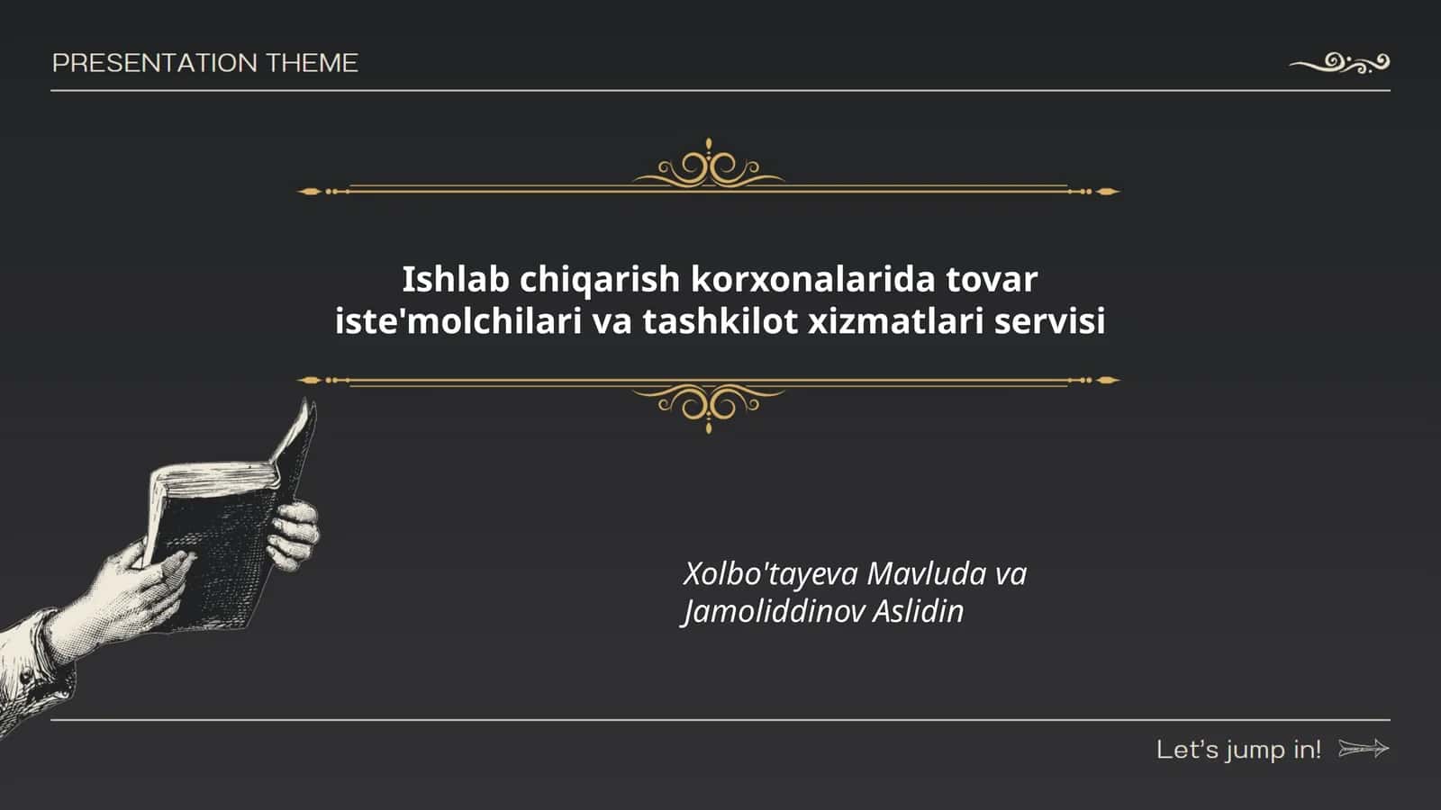 Tovar iste'molchilari va tashkilot xizmatlari servisi