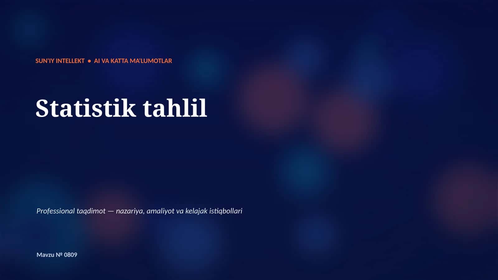 STATISTIK TAHLIL