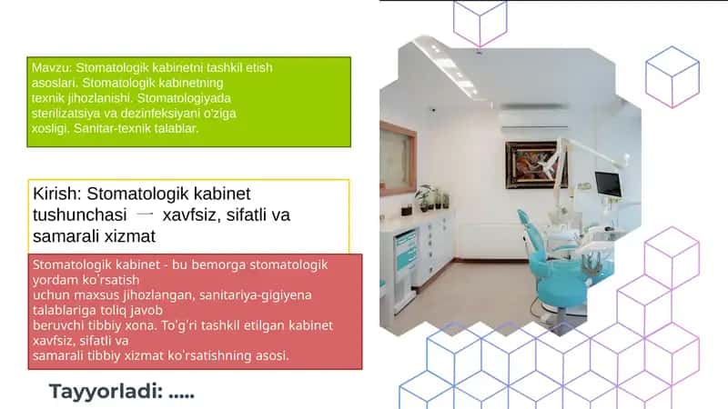 Stomatologik kabinet tuzish