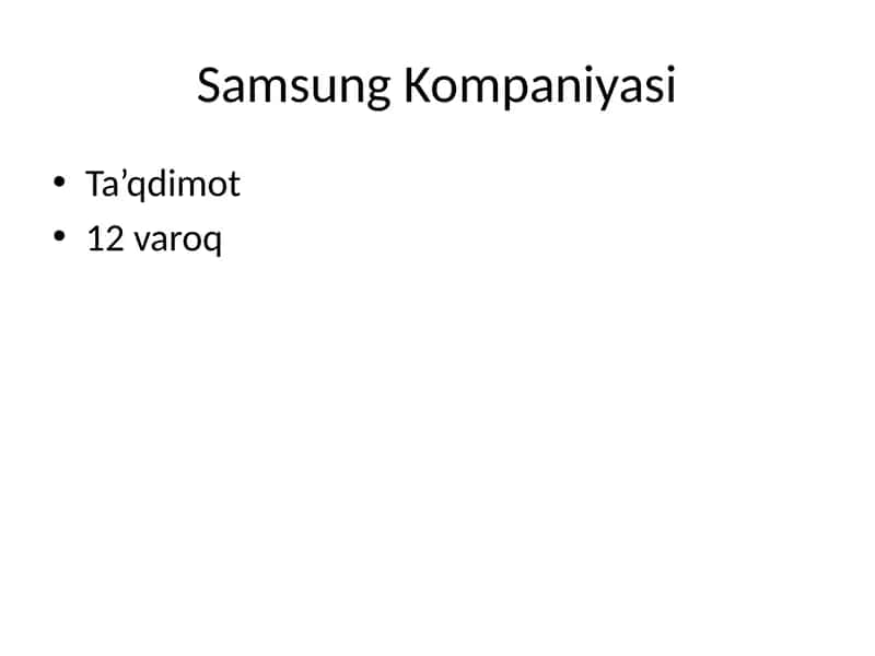 Samsung kompaniyasi