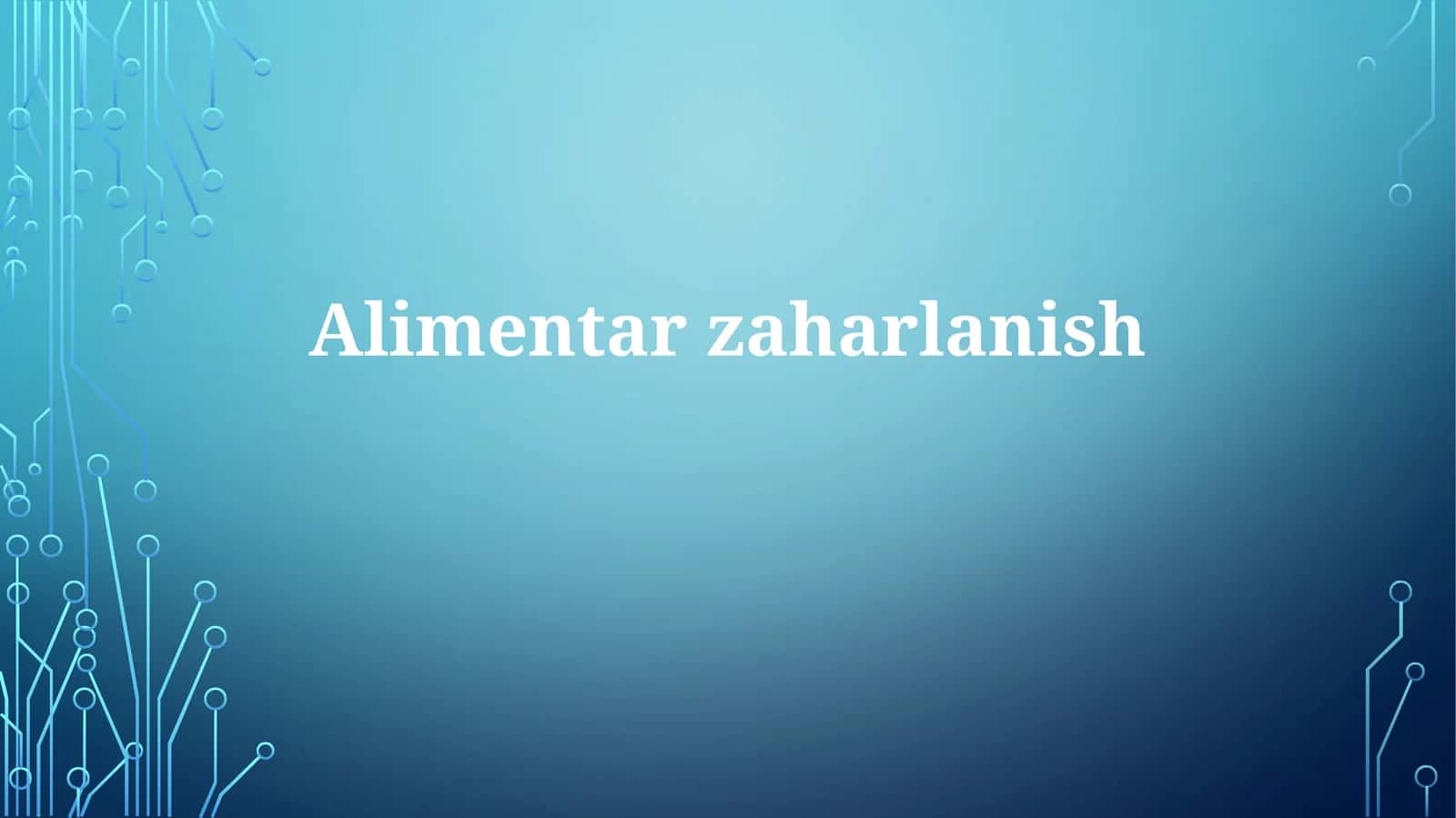 Alimentarzaharlanish