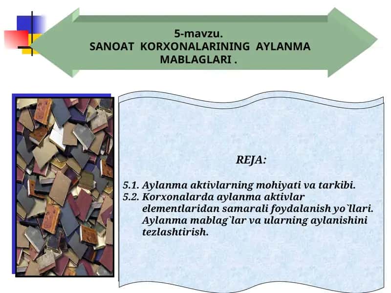 SANOAT KORXONALARI NINGAYLANMA MABLAGLARI