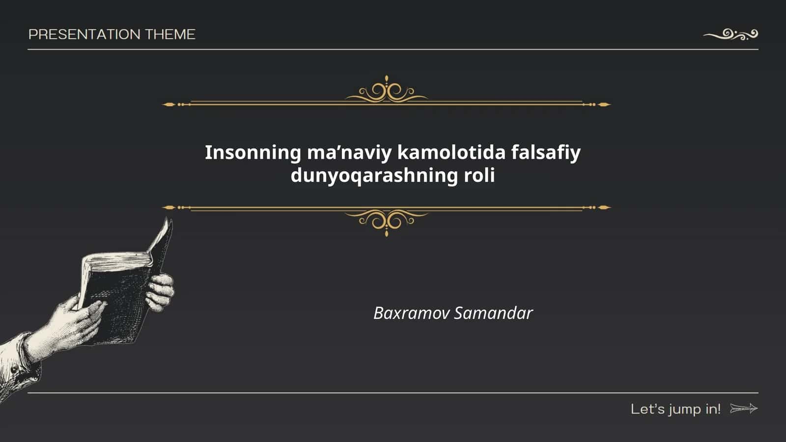 Insonning ma’naviy kamolotida falsafiy dunyoqarashning roli