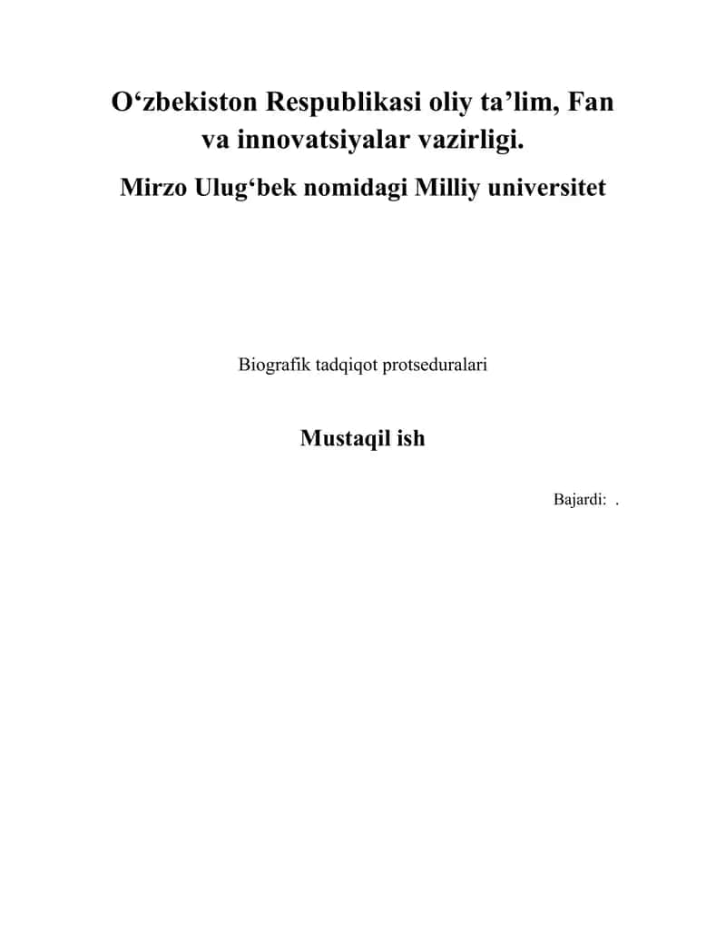Biografik tadqiqot protseduralari
