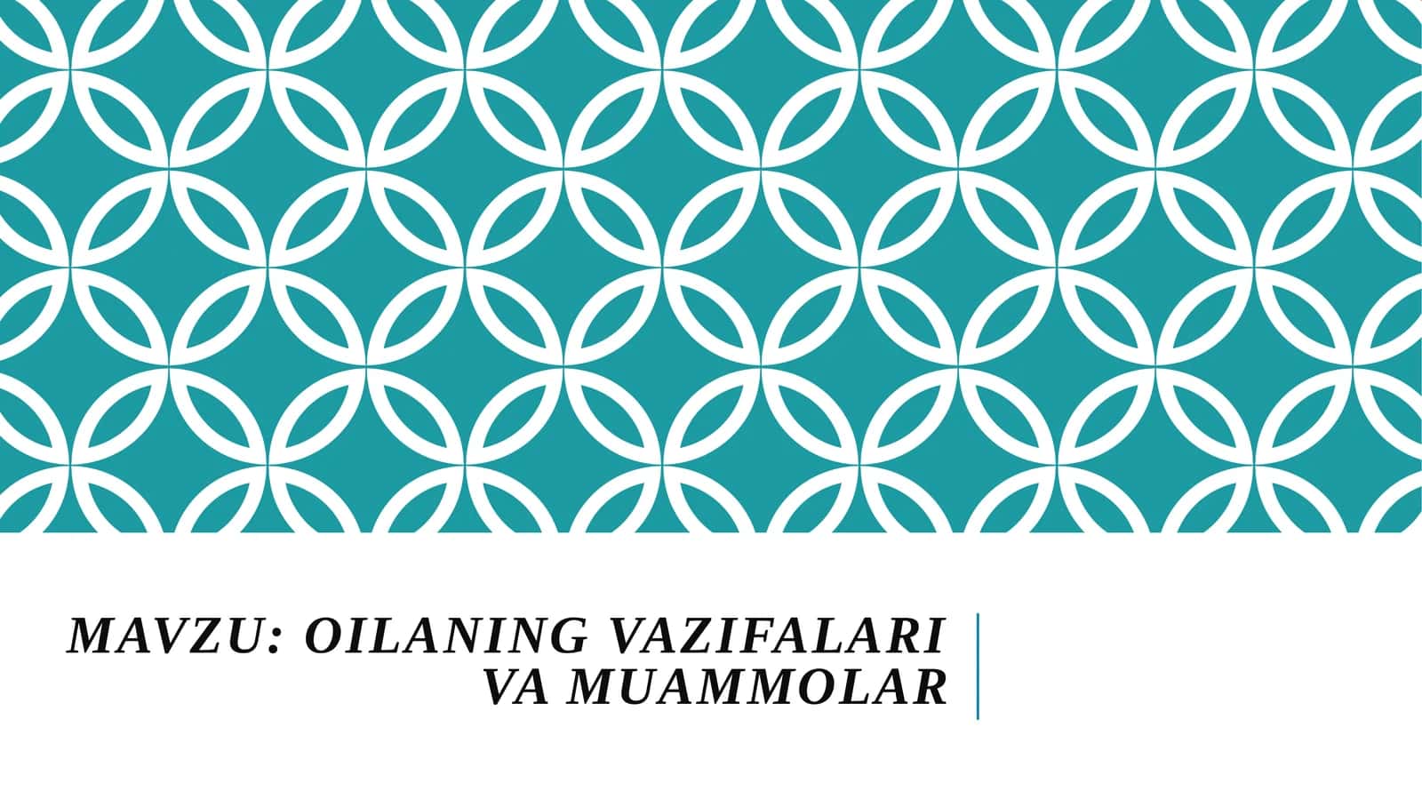 Oila vazifalari va muammolari
