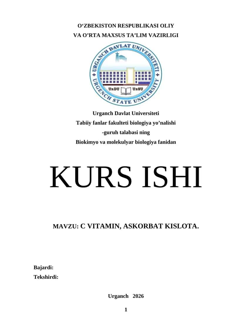 C VITAMIN, ASKORBAT KISLOTA