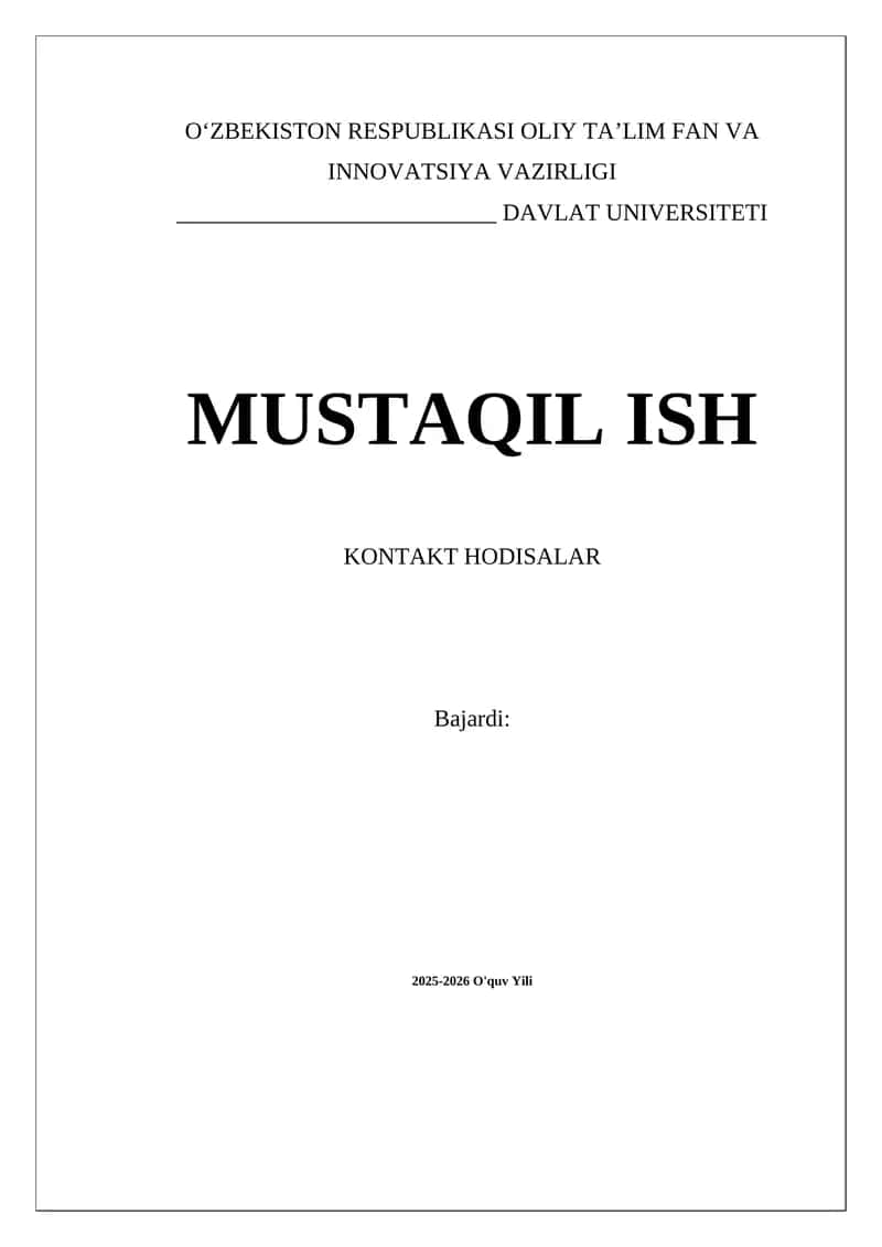Kontakt hodisalar