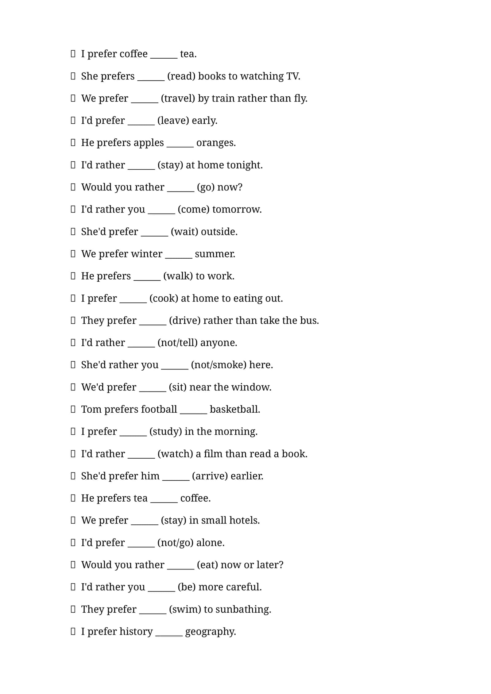 Vocabulary Practice: Verb Patterns