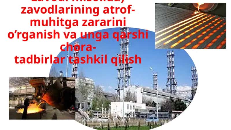 Metallurgiya(Alyuminiyzavodimisolida)zavodlariningatrof-muhitgazararinio’rganishvaungaqarshichora-tadbirlartashkilqilish