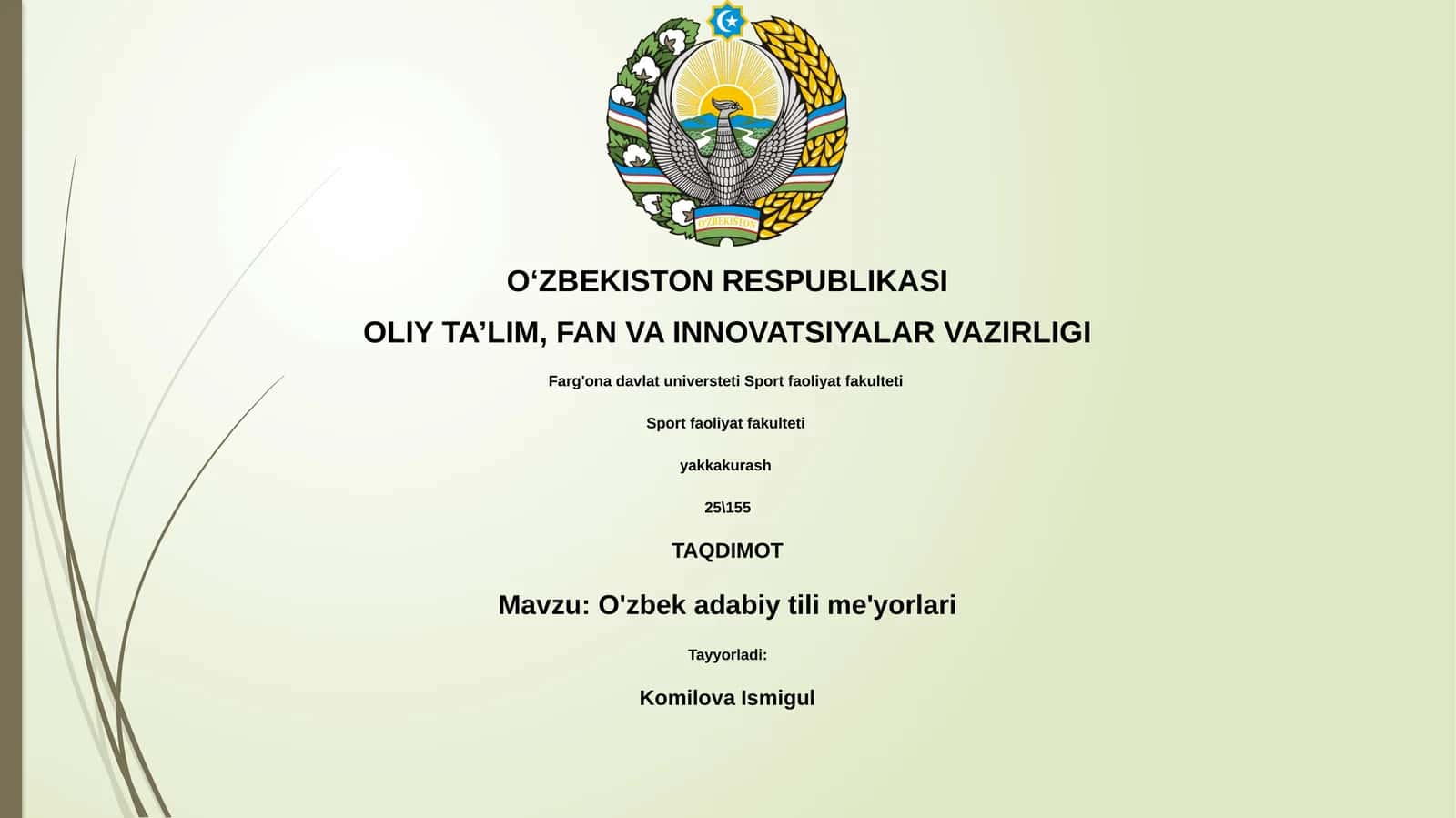 O'zbek adabiy tili me'yorlari