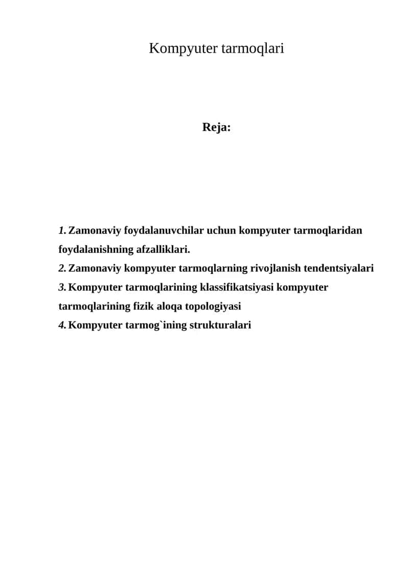 Kompyuter tarmoqlari