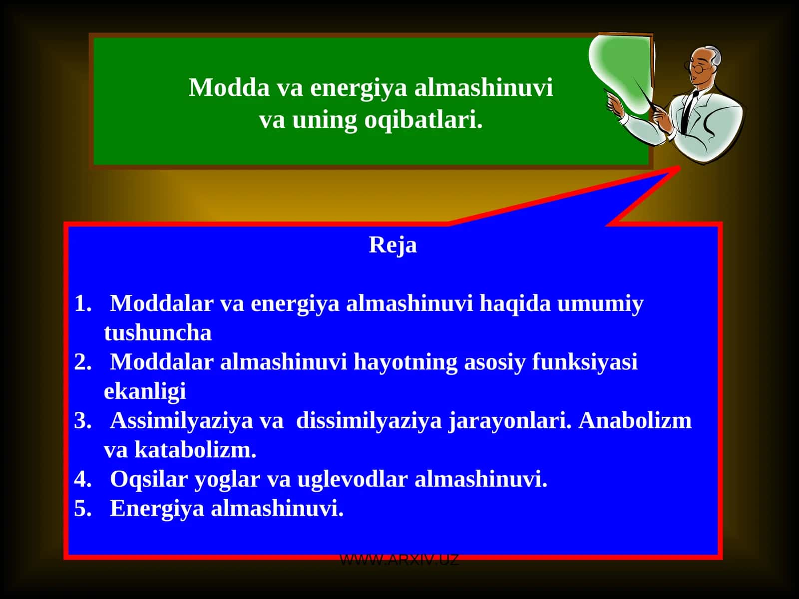 Moddalar va energiya almashinuvi