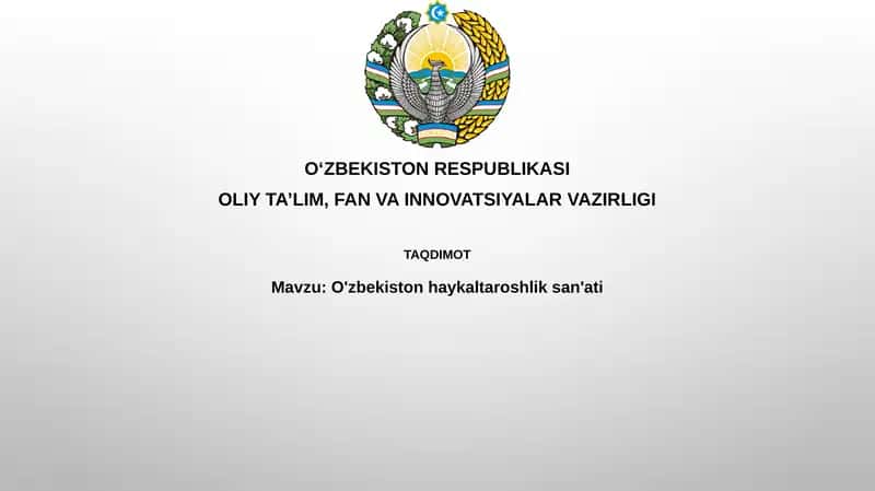 O'zbekiston haykaltaroshlik san'ati