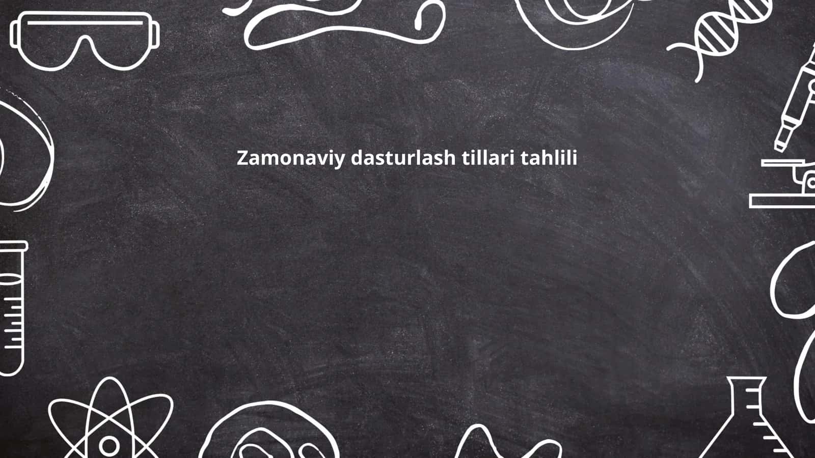 Zamonaviy dasturlash tillari tahlili