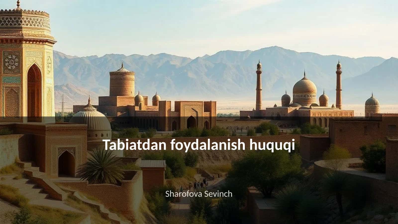 Tabiatdan foydalanish huquqi
