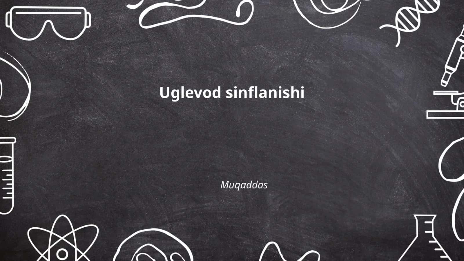 Uglevod sinflanishi