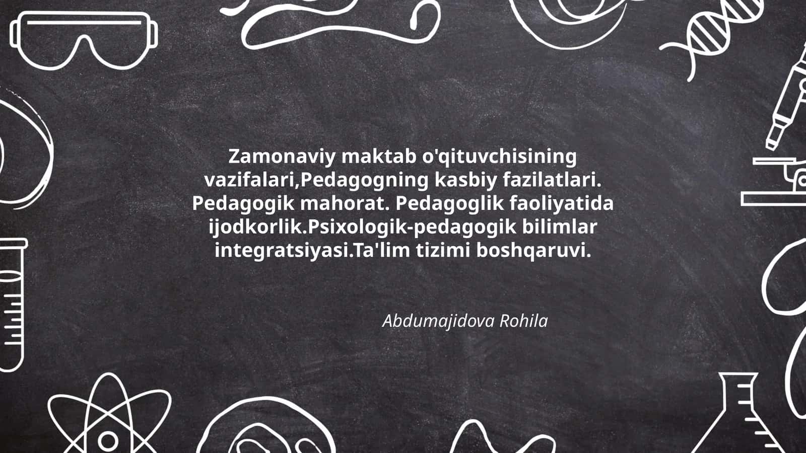 Pedagogning kasbiy fazilatlari