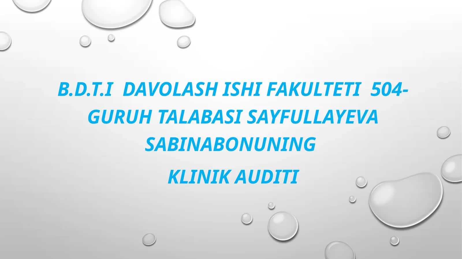 KLINIK AUDITi