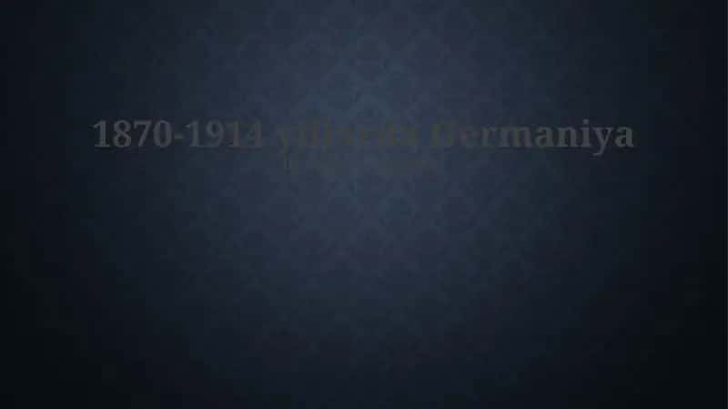 Germaniya 1870-1914
