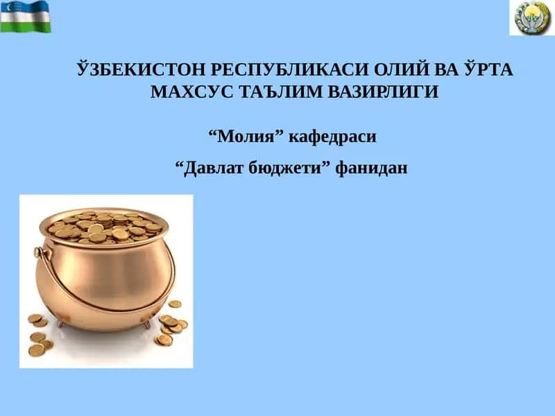 Бюджет жараёни тўғрисида тушунча