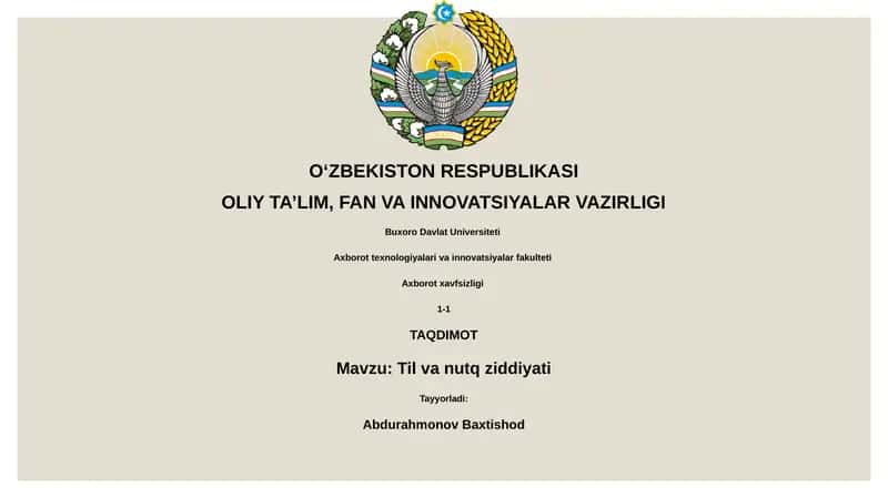 Til va nutq ziddiyati