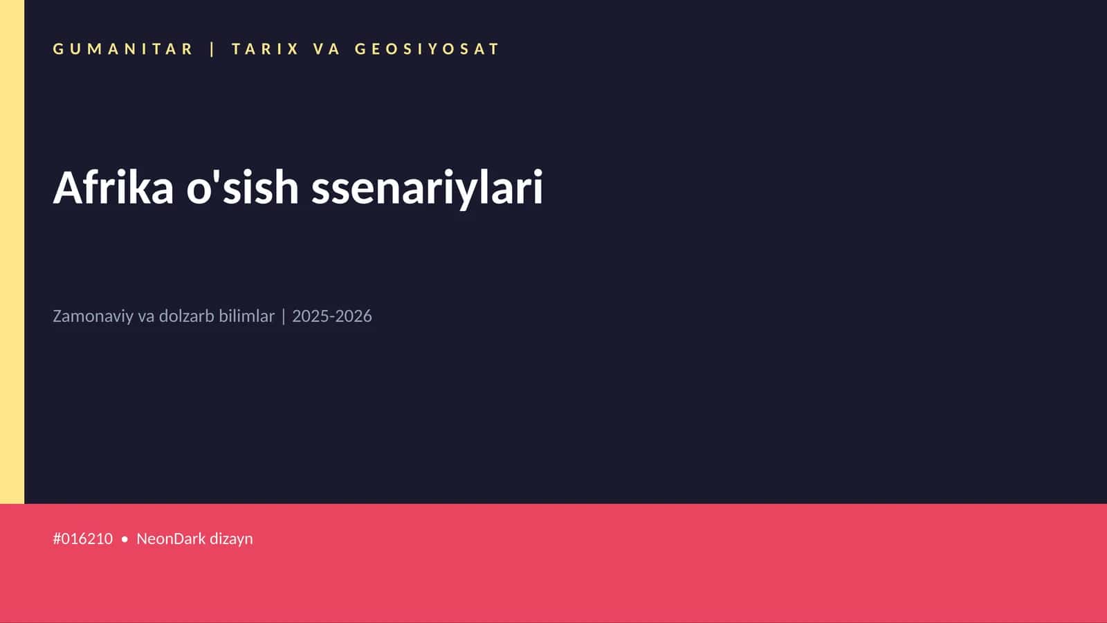 Afrika o'sish ssenariylari