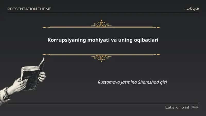 Korrupsiyaning mohiyati va uning oqibatlari