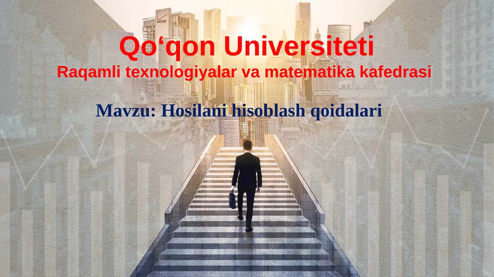 Hosilani hisoblash qoidalari