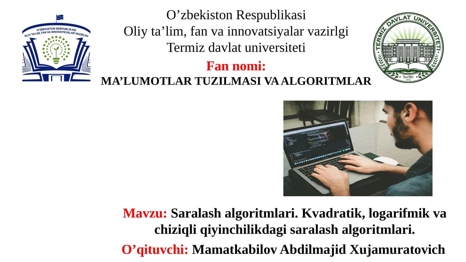 Saralash algoritmalar