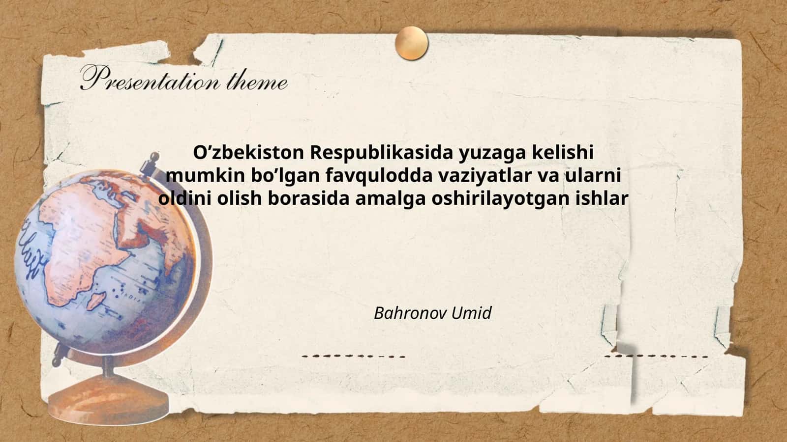 Tabiiy ofatlar (zilzila, suv toshqini) oldini olish choralari