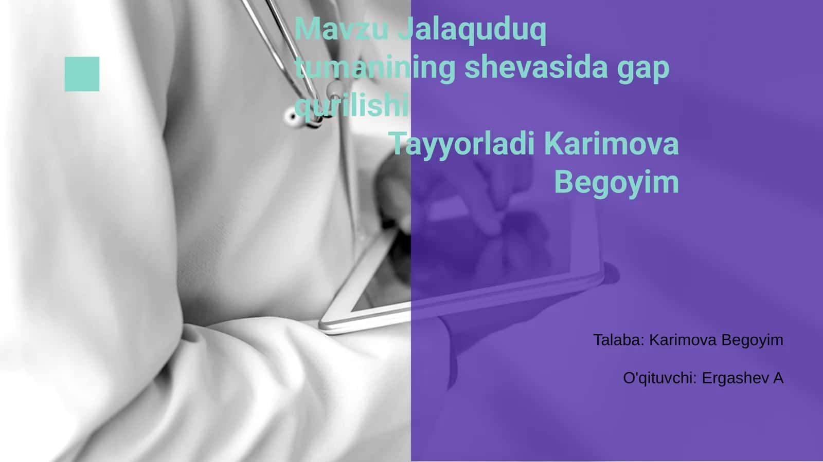 Jalaquduq tumanining shevasida gap qurilishi