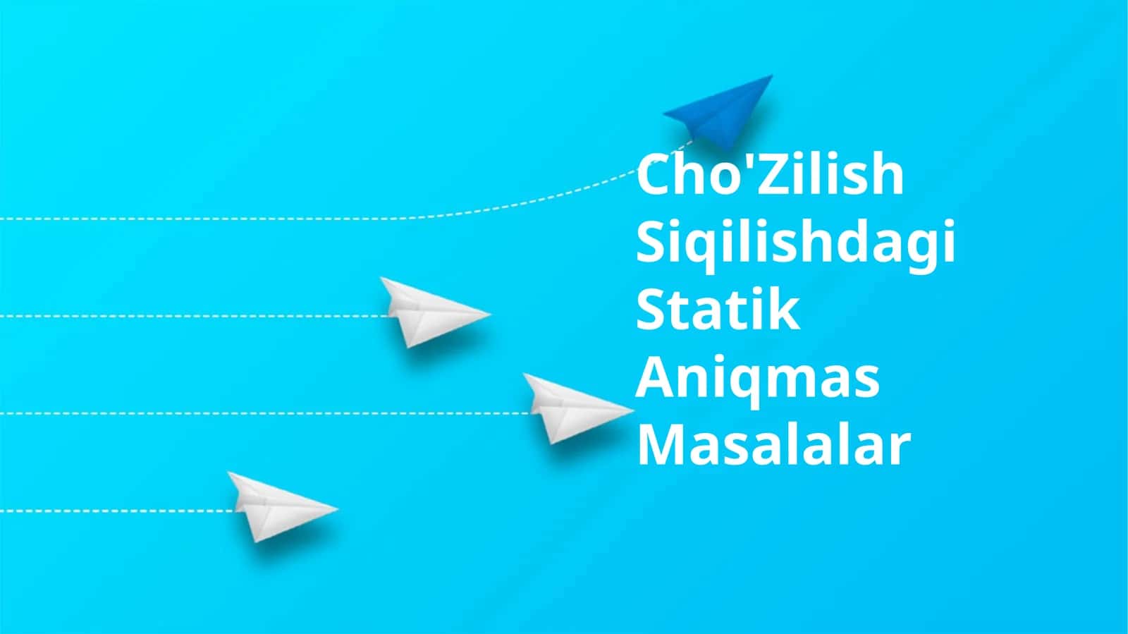 Cho'Zilish Siqilishdagi Statik Aniqmas Masalalar