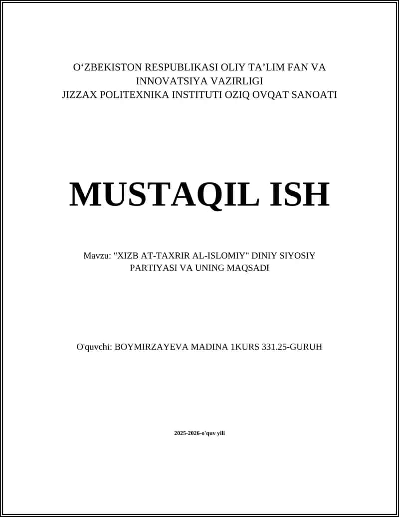 XIZB AT-TAXRIR AL-ISLOMIY