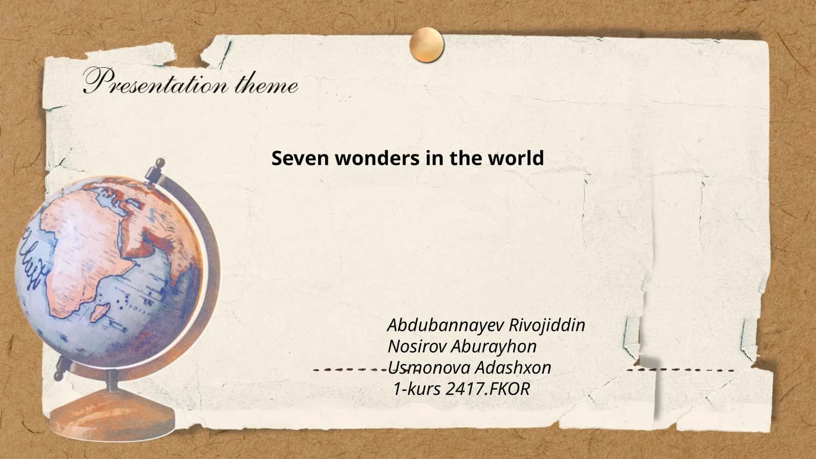 Seven wonders in the world