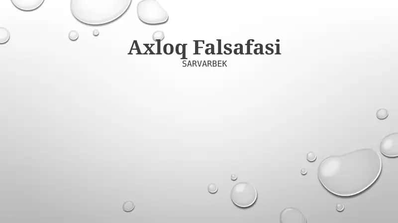 Axloq Falsafasi