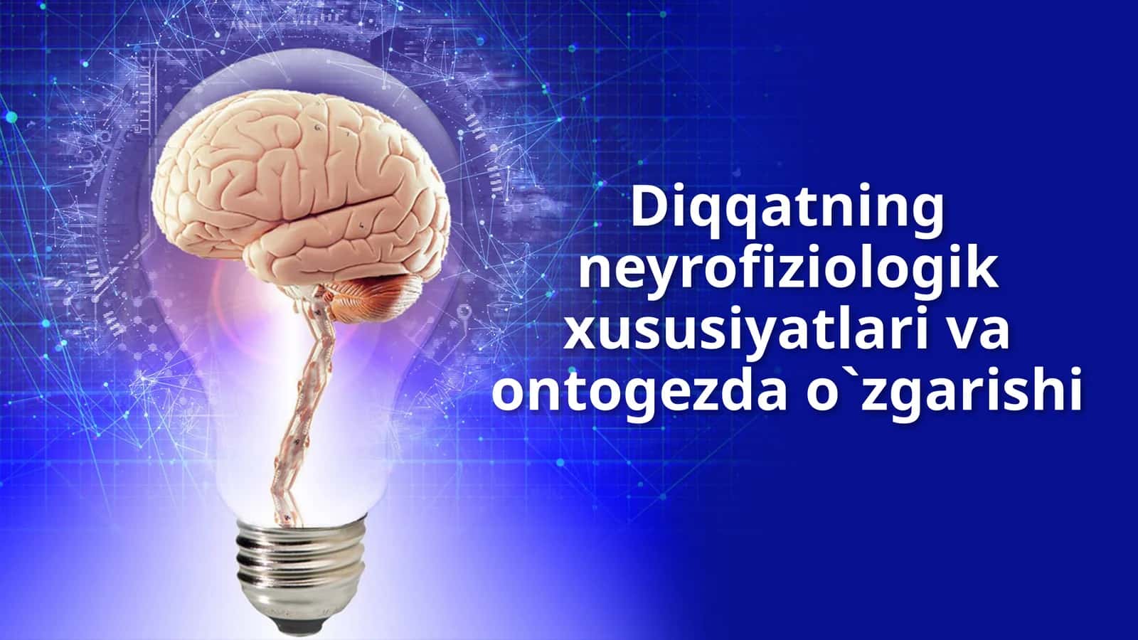 Diqqatning neyrofiziologik xususiyatlari va onto'gez dao'zgarishi