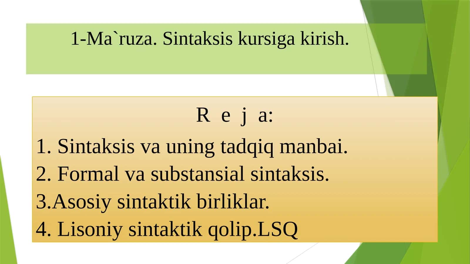 1-Ma`ruza.Sintaksis kursigakirish