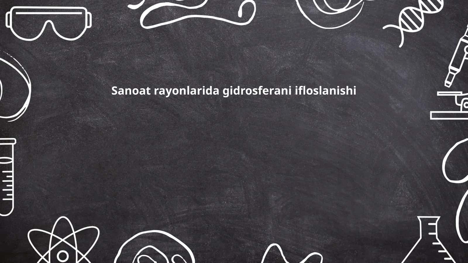 Suvning kimyoviy ifloslanishi