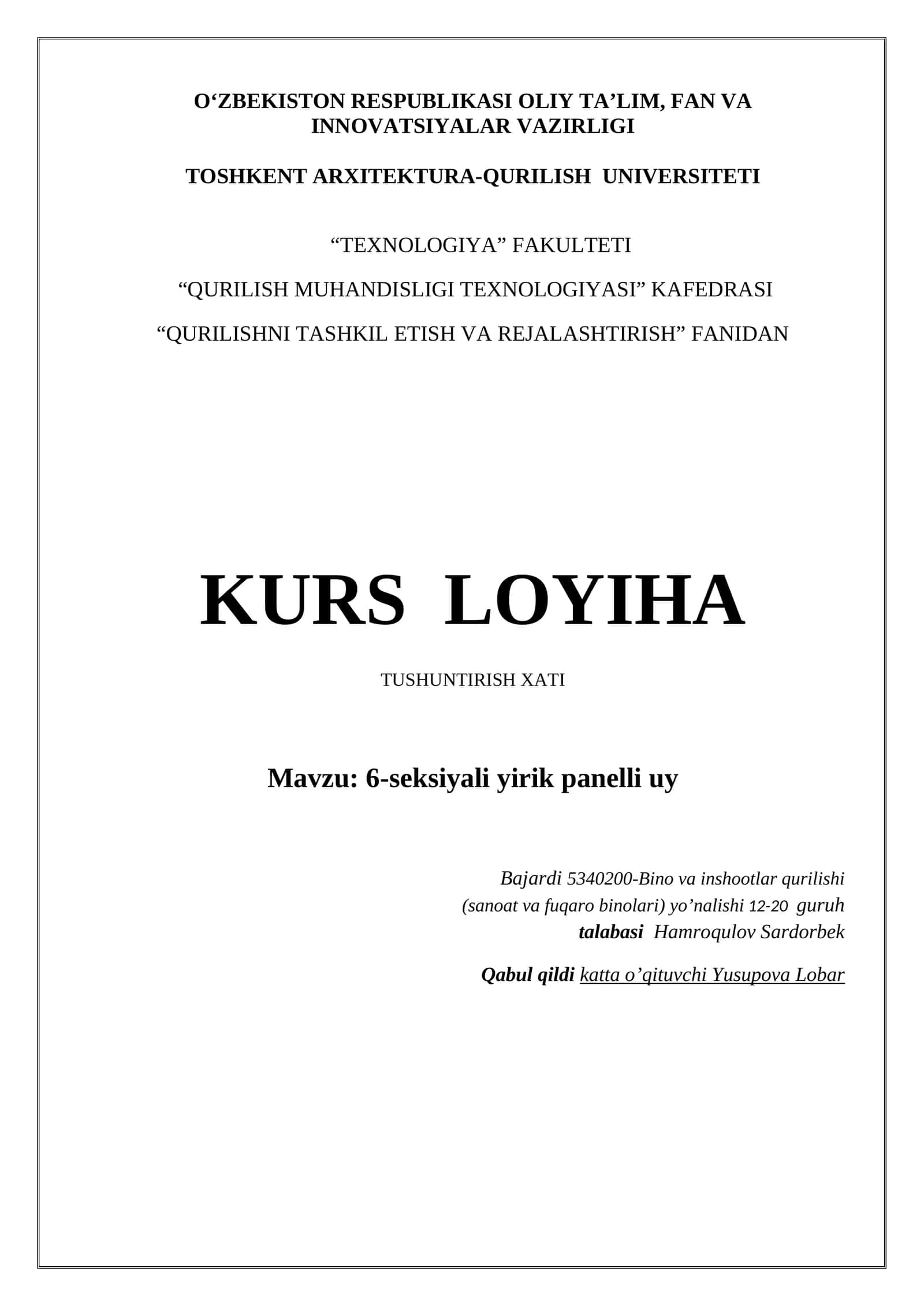 seksiyali yirik panelli uy