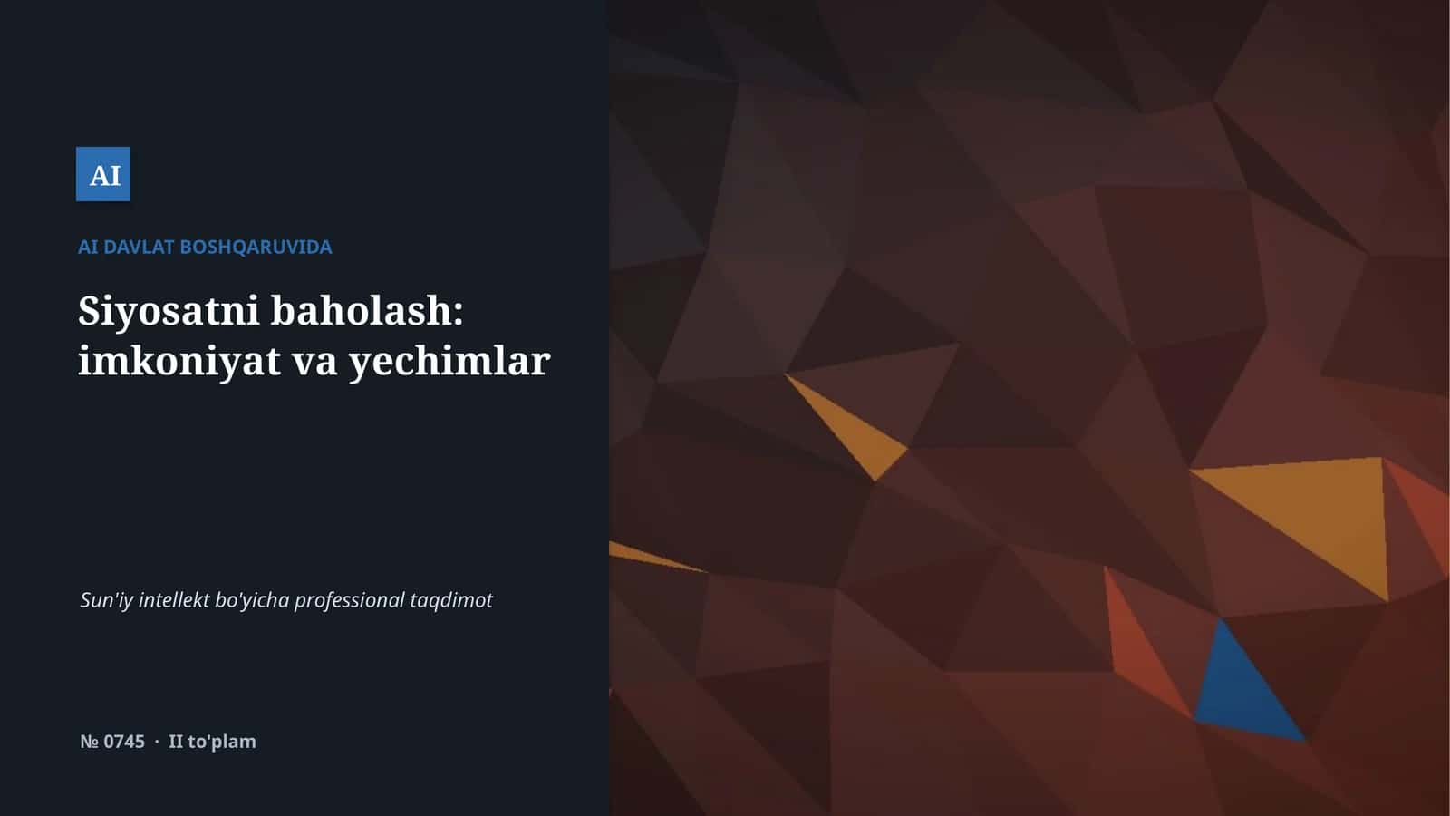 AI DAVLAT BOSHQARUVIDA