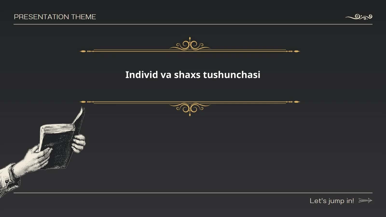 Individ va shaxs tushunchasi