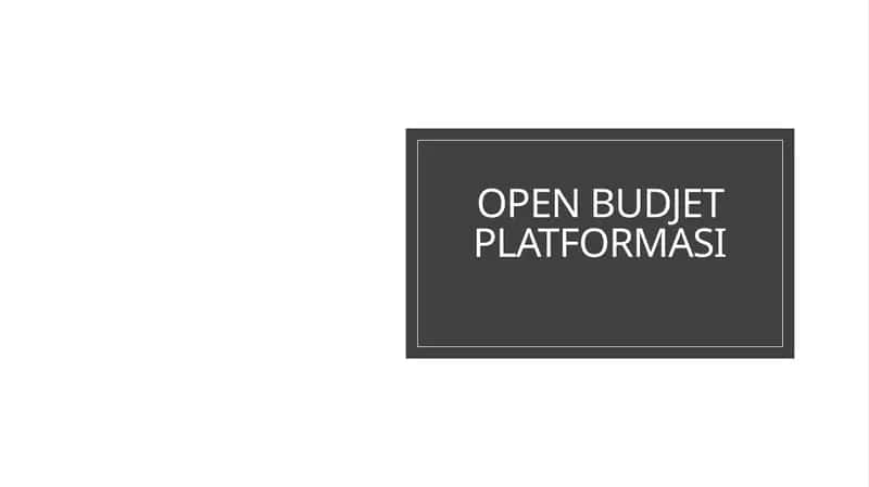 Open budjet platformasi