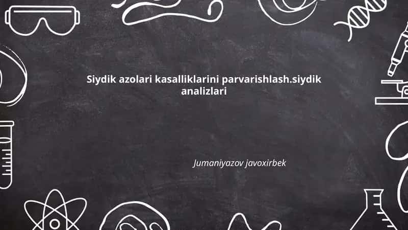 Siydik yo‘li anatomiyasi va kasalliklari